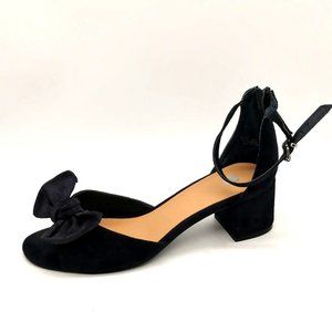 CP Womens Sandals Ali Blue Faux Suede Back Zip Buckle Strap Block Heel 8‎ Wide